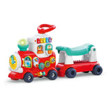 Hola 4-in-1 Push Walker & Ride-on Train With Music, Lights & Sounds