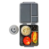 Hydrobrew Bento Lunch Box With Steel Food Jar - Dinosaurs Grey