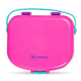 Hydrobrew 4 Compartment Bento Lunch Box With Spoon And Fork Set - Fuchsia