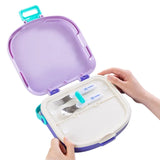 Hydrobrew 4 Compartment Bento Lunch Box With Spoon And Fork Set - Lilac