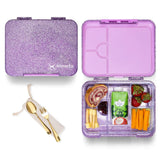 Hydrobrew Glitter 6/4 Convertible Bento Lunch Box - Purple