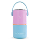 Hydrobrew Double Decker Stainless Steel Lunch Box With Folding Spork - Mauve And Blue