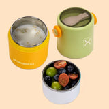 Hydrobrew Double Decker Stainless Steel Lunch Box With Folding Spork - Sage And Amber