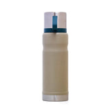 Hydrobrew Double Wall Insulated Tumbler Vacuum Flask 650ml With 2x 150ml Cup - Ivory