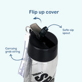 Hydrobrew Water Bottle With Grab String 800ml - Black