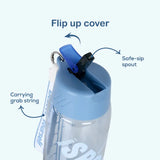 Hydrobrew Water Bottle With Grab String 800ml - Blue