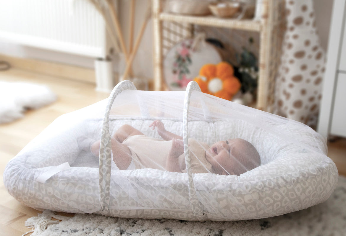 Babyjem Babynest with Mosquito Net -  Grey