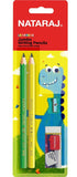 Nataraj Learners Jumbo 2B Pencils 2Pcs With Jumbo Eraser and Shapener Blister