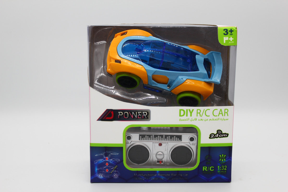 D-Power 4 Wheel DIY Remote Control Car - Orange - Laadlee