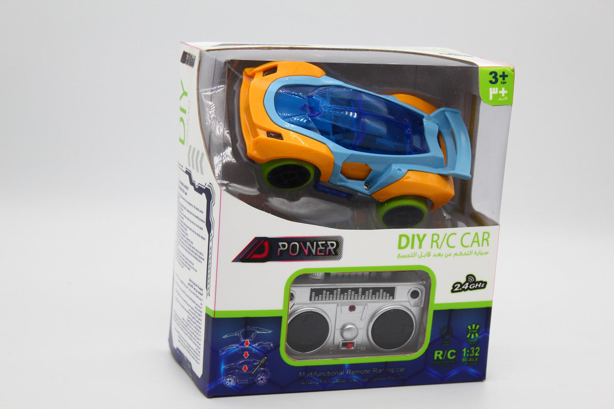 D-Power 4 Wheel DIY Remote Control Car - Orange - Laadlee