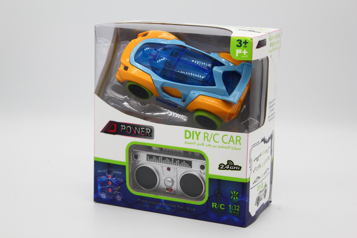 D-Power 4 Wheel DIY Remote Control Car - Orange - Laadlee