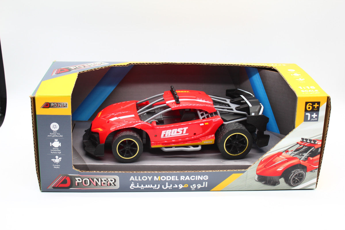 D-Power 1:16 Remote Control Alloy 4 Wheel Drive 2.4GHZ Racing Car - Red - Laadlee