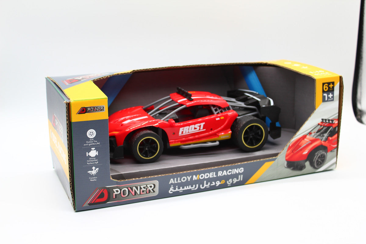 D-Power 1:16 Remote Control Alloy 4 Wheel Drive 2.4GHZ Racing Car - Red - Laadlee