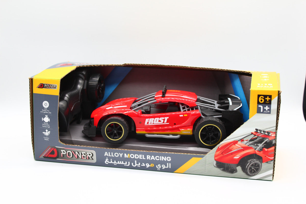 D-Power 1:16 Remote Control Alloy 4 Wheel Drive 2.4GHZ Racing Car - Red - Laadlee