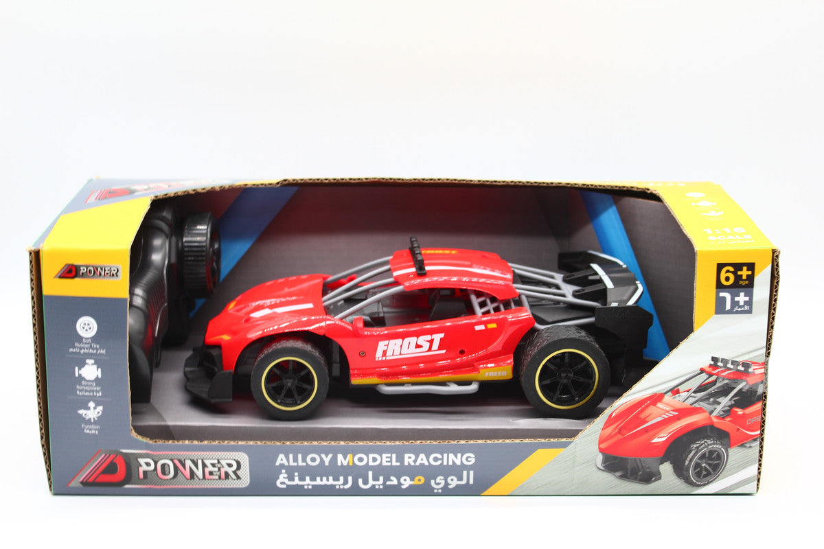 D-Power 1:16 Remote Control Alloy 4 Wheel Drive 2.4GHZ Racing Car - Red - Laadlee