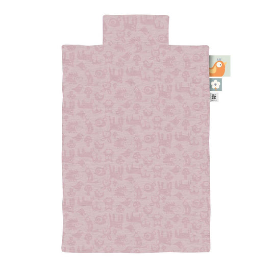 Sebra Jersey Junior Bed Linen Forest -Blossom Pink