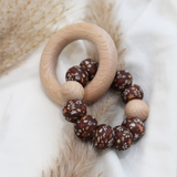 Chewies & More - Basic Rattle Mini My Flower Fall Leaves - Brown