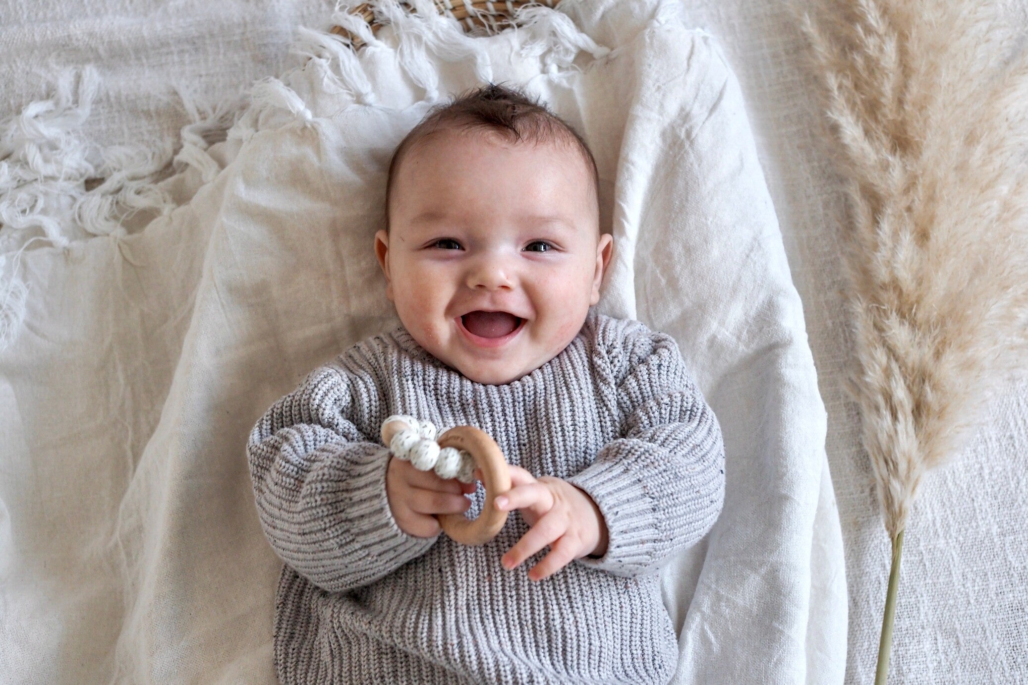 Twig Rattle Chewies & More - Basic Rattle Mini My Flower Twig - Green Online in UAE ...