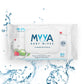 Myya Baby Wipes - Natural Red Berries with Organic Aloe Vera - Pack of 1 (80pcs)