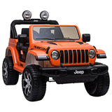 Jeep Rubicon Licensed Jeep Kids Car 12V - Orange