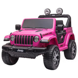 Jeep Rubicon Licensed Jeep Kids Car 12V - Pink