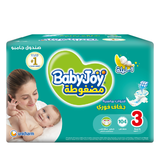 BabyJoy Compressed Diamond Pad Diaper, Jumbo Box Medium Size 3, 6 - 12Kg - 104Pcs