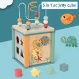 Little Angel Baby Wooden Activity Cube Learning Educational Toy