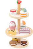 Little Angel Wooden Dessert Cake Cupcake Stand Playset
