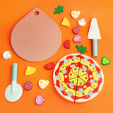 Little Angel Kids Wooden Pizza Playset