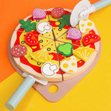 Little Angel Kids Wooden Pizza Playset
