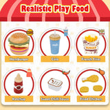 Little Angel Kids Wooden Fast Food Playset – Burger & Fries