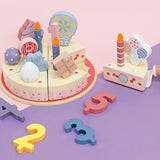 Little Angel Kids Wooden Birthday Cake Playset