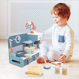 Little Angel Kids Wooden Kitchen Stove Cooking Playset
