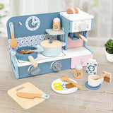 Little Angel Kids Wooden Kitchen Stove Cooking Playset