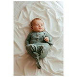 Anvi Baby Soft Knotted Gown - Sage