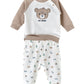 Elegant Kids Baby Boy 'Busy Growing' Bear Sweatshirt and Jogger Set