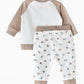 Elegant Kids Baby Boy 'Busy Growing' Bear Sweatshirt and Jogger Set