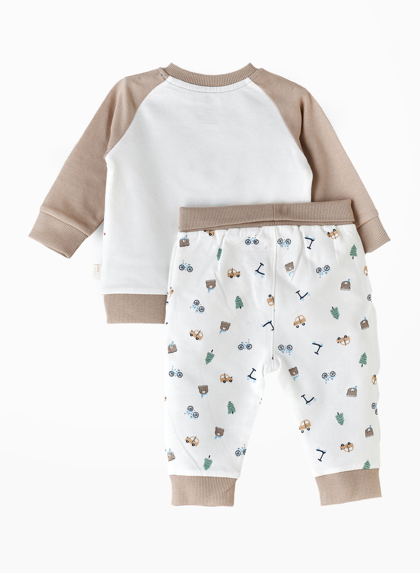 Elegant Kids Baby Boy 'Busy Growing' Bear Sweatshirt and Jogger Set