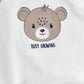 Elegant Kids Baby Boy 'Busy Growing' Bear Sweatshirt and Jogger Set