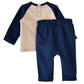 Elegant Kids Baby 2 Pcs Set - Cuddle Time Design - Beige & Navy