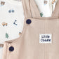 Elegant Kids Baby Boy Beige 'Little Cuddle' Overalls and Printed Long-Sleeve Set