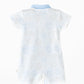 Elegant Kids Cookie & Friends Short Sleeves Romper - White & Blue