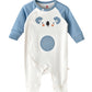 Elegant Kids Koala Patch Full Sleeves Romper - White & Blue