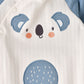 Elegant Kids Koala Patch Full Sleeves Romper - White & Blue