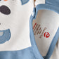 Elegant Kids Koala Patch Full Sleeves Romper - White & Blue