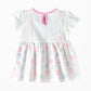 Elegant Kids All Over Cup Cake Printed Frock With Bloomer - White & Pink