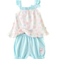 Elegant Kids Baby Cupcake Print Top and Shorts Set with Bows