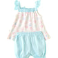 Elegant Kids Baby Cupcake Print Top and Shorts Set with Bows