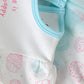 Elegant Kids Baby Girl Cake is My Happy Romper -  White & Blue