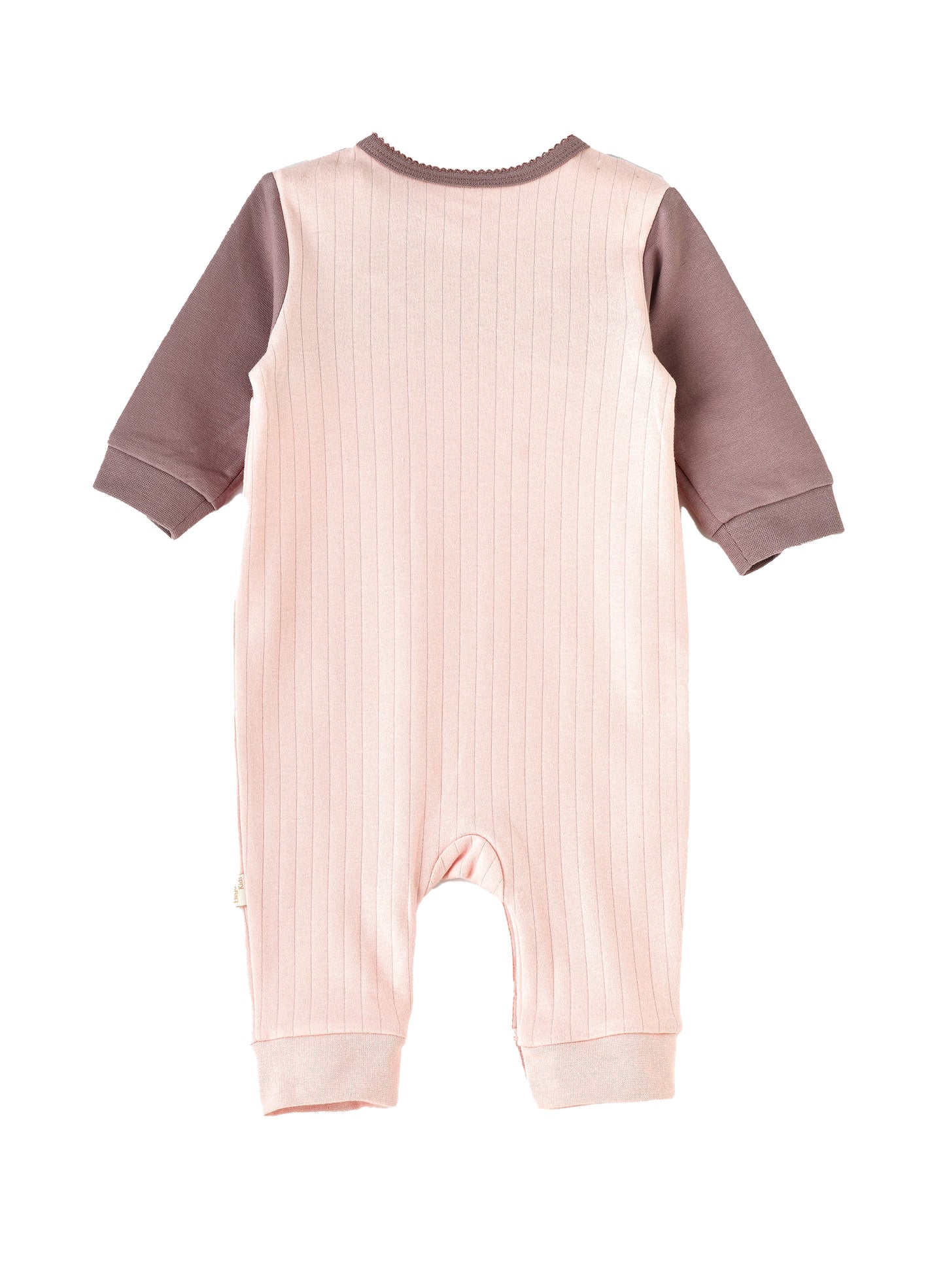 Elegant Kids Baby Cat-Themed Romper - Pink & Brown